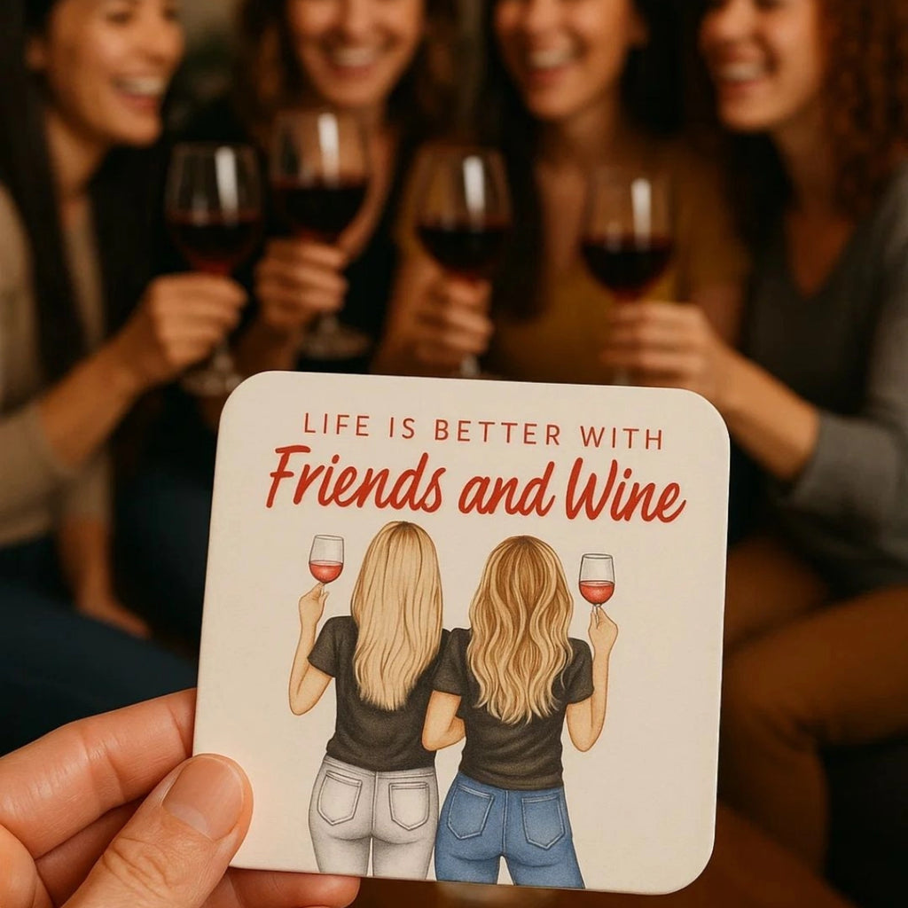 Friends and Wine - Coaster