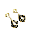 Gold Noir Drop Earrings