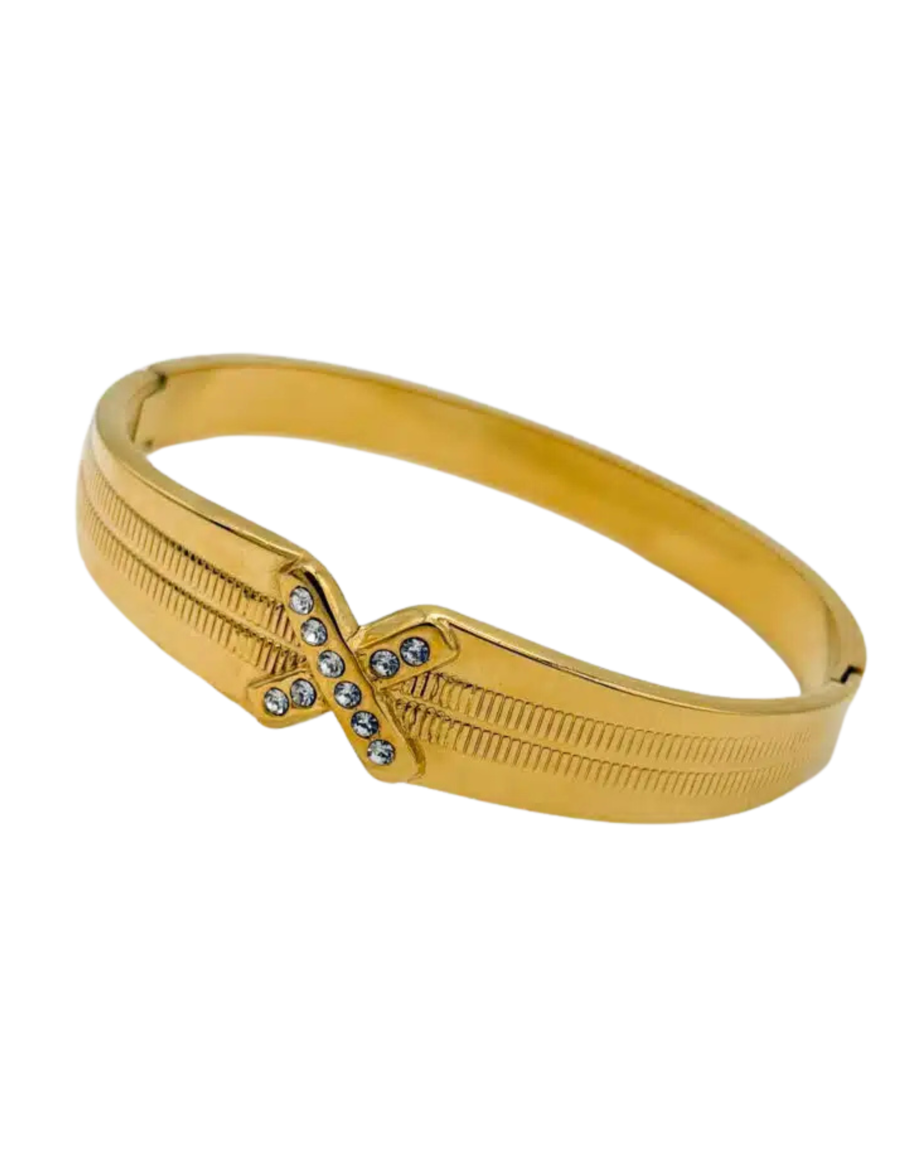 Gold Cross Stainless Steel Bangle