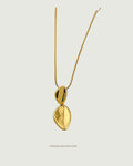 Gold Leaf Pendant Necklace