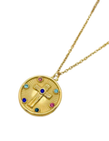 Gold Multicolor Cross Necklace