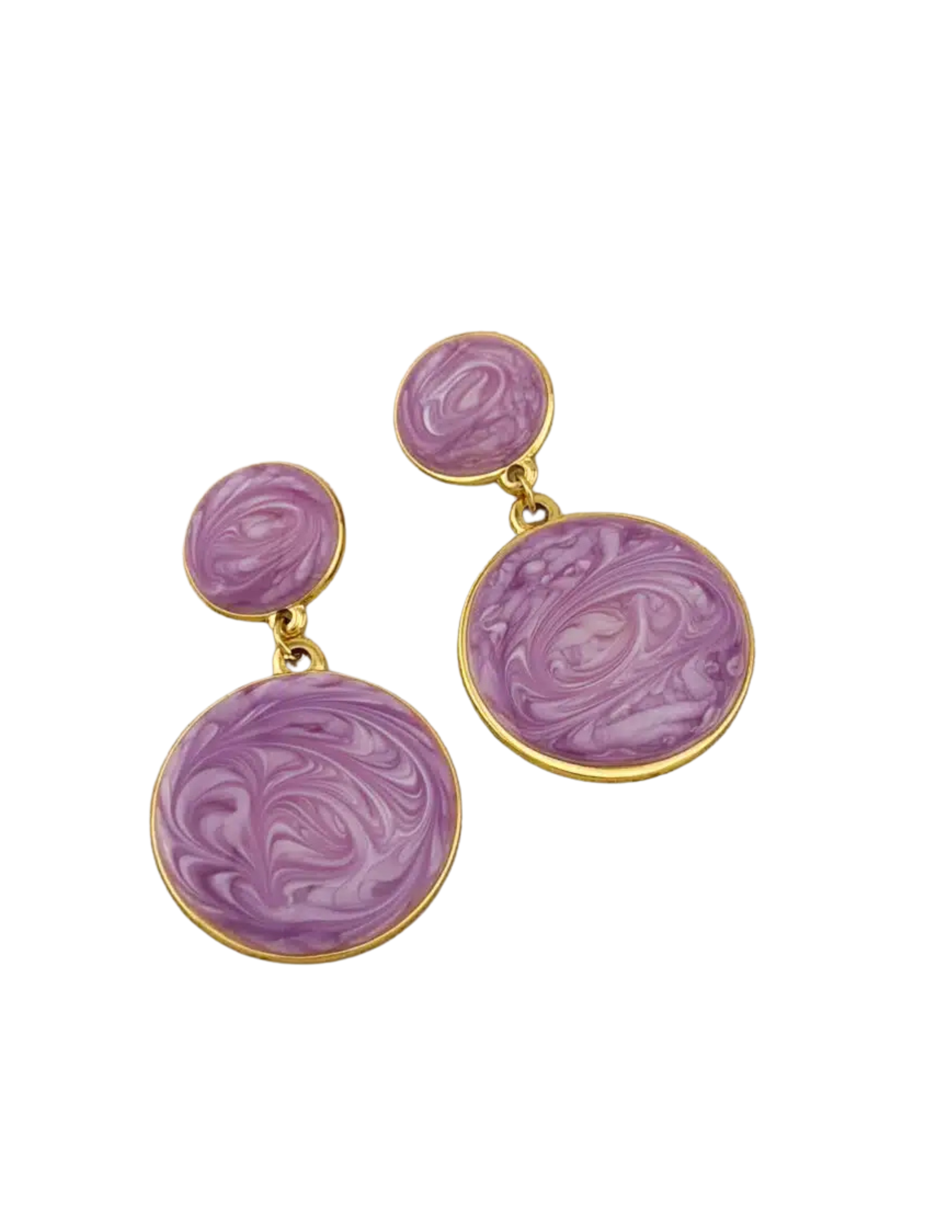 Gold Purp Earrings