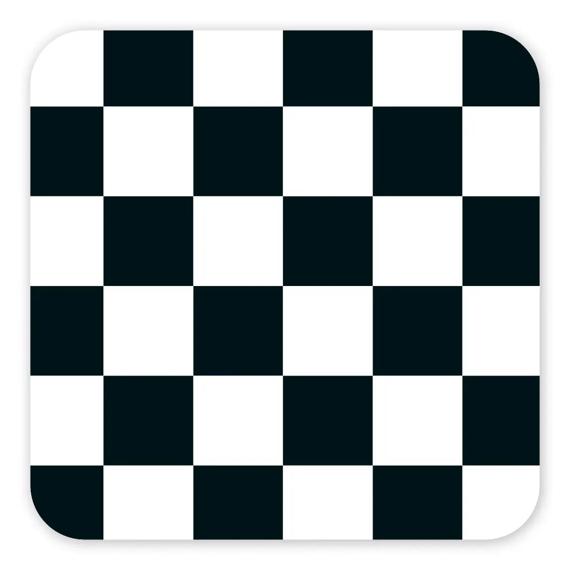 Black & White Checkerboard Coaster