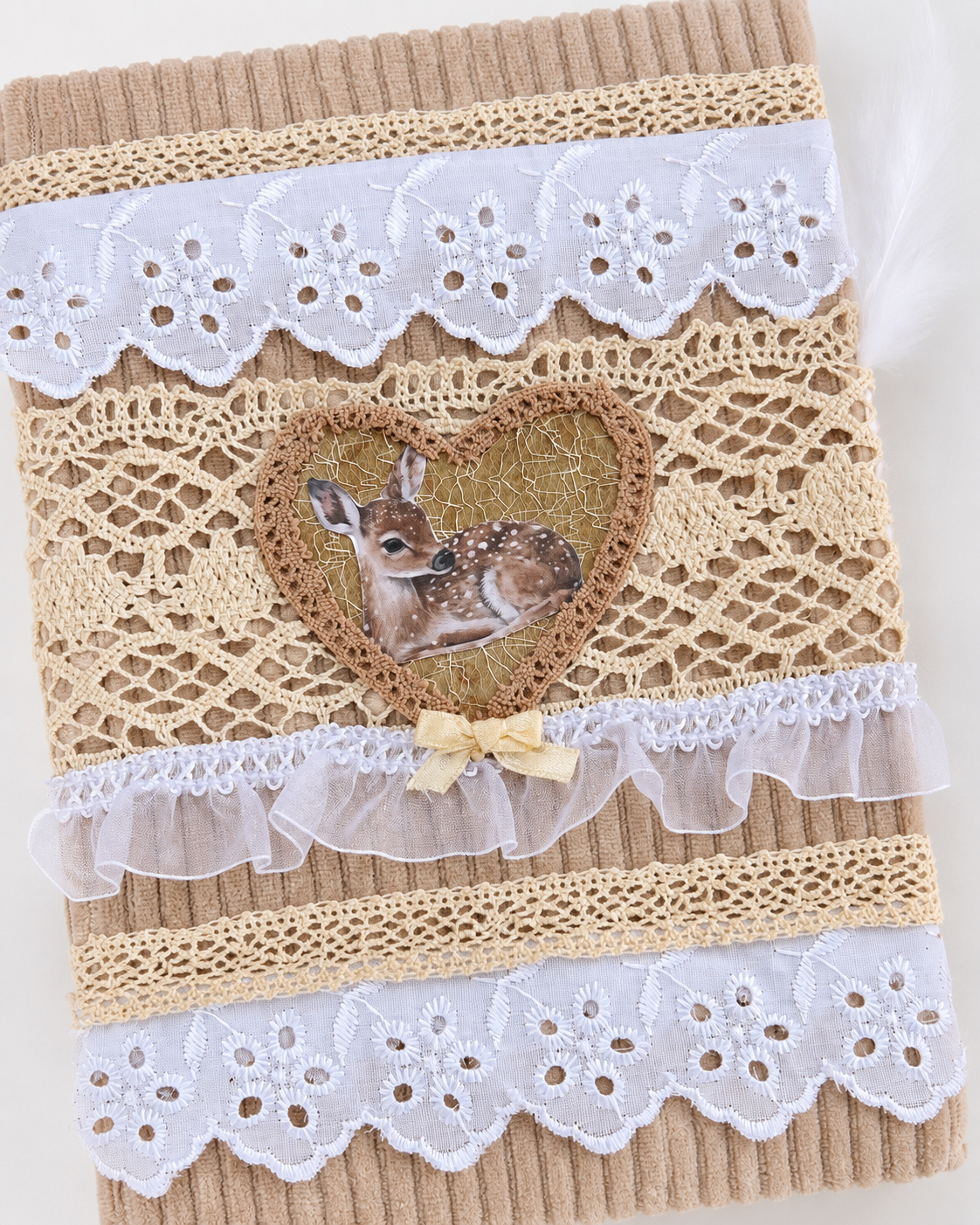 Vintage Fawn Lace Journal – A5