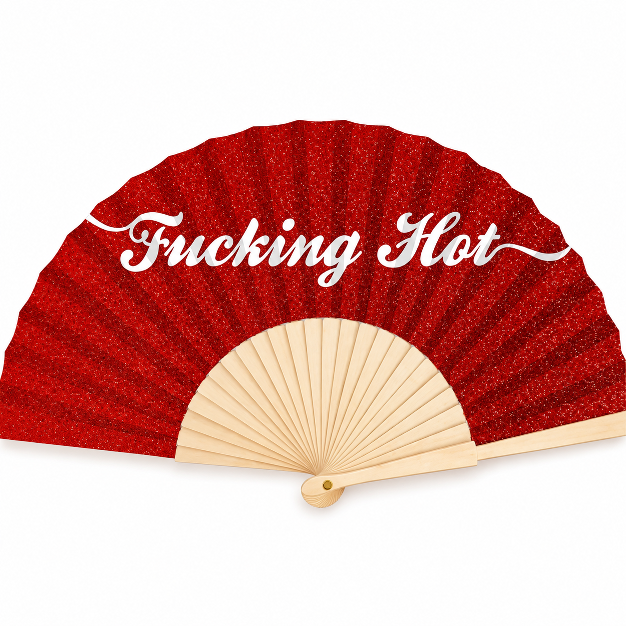 Fucking Hot Glitter Script 23cm Fan