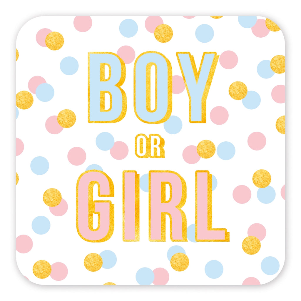 Boy or Girl? Baby Shower Coaster