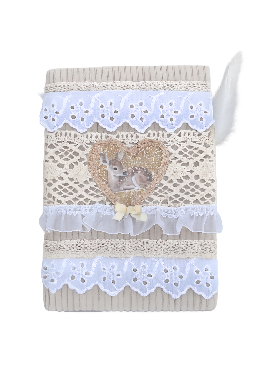 Vintage Fawn Lace Journal – A5