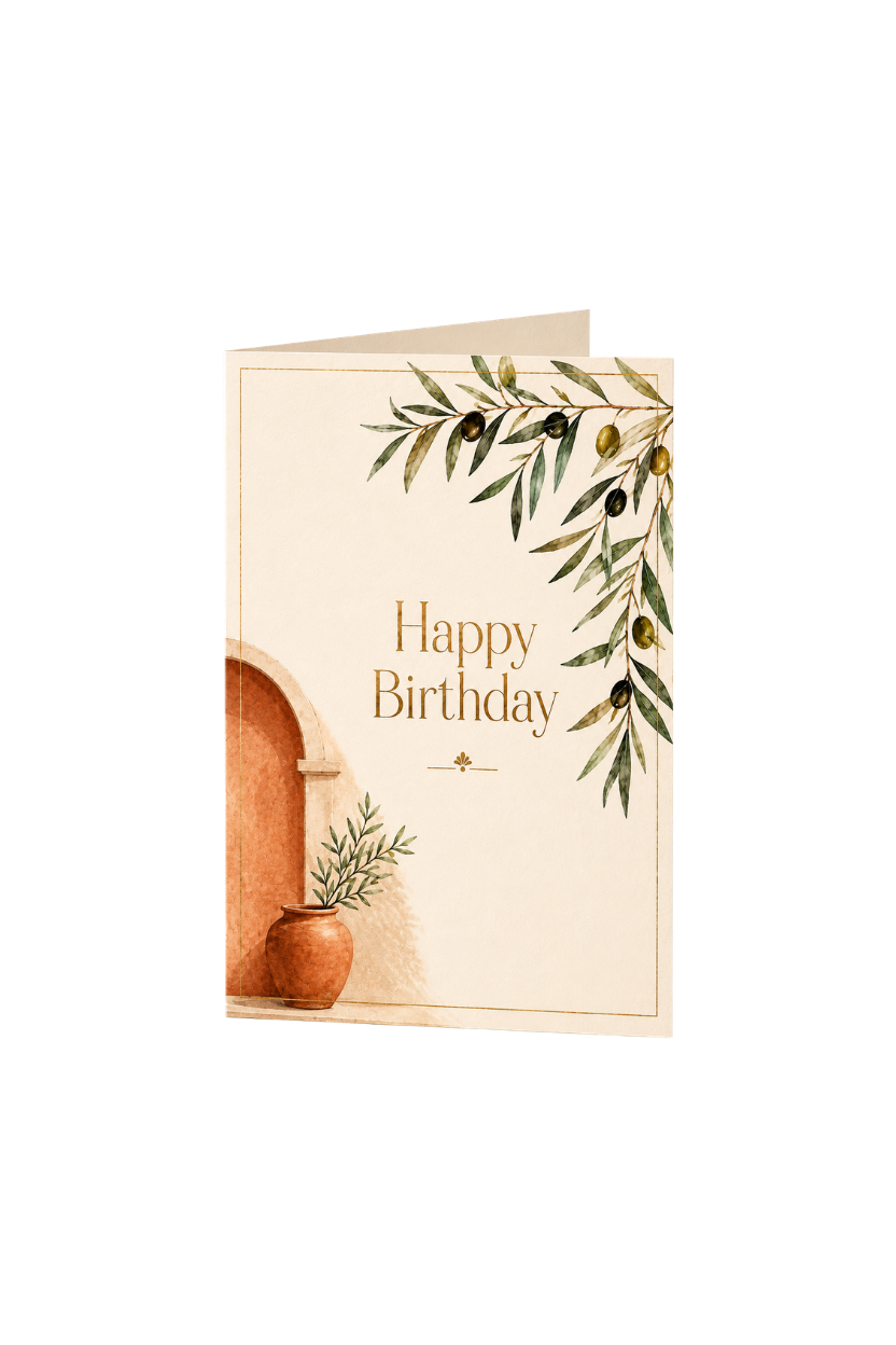 A warm birthday wish inspired by the Mediterranean
